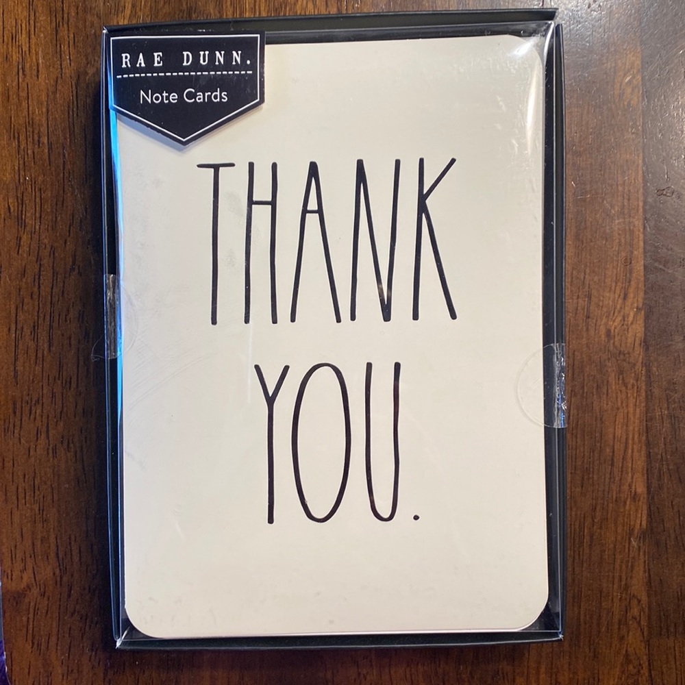 NIB Rae Dunn THANK YOU Note Card Set